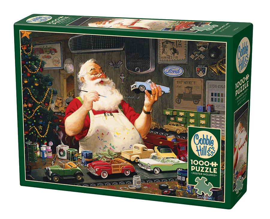 Santa Painting Cars, Cobble Hill, 1000 Piece Puzzle