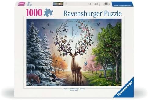 Ravensburger Puzzle - Deer at Day and Night - 1000 pieces
