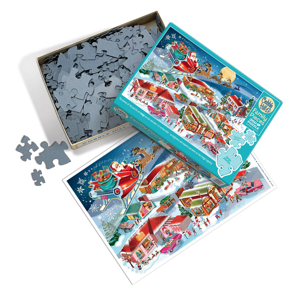 Santa's Flyby (Family) 350 Pieces - Cobble Hill Puzzles