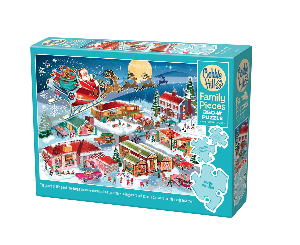 Santa's Flyby (Family) 350 Pieces - Cobble Hill Puzzles