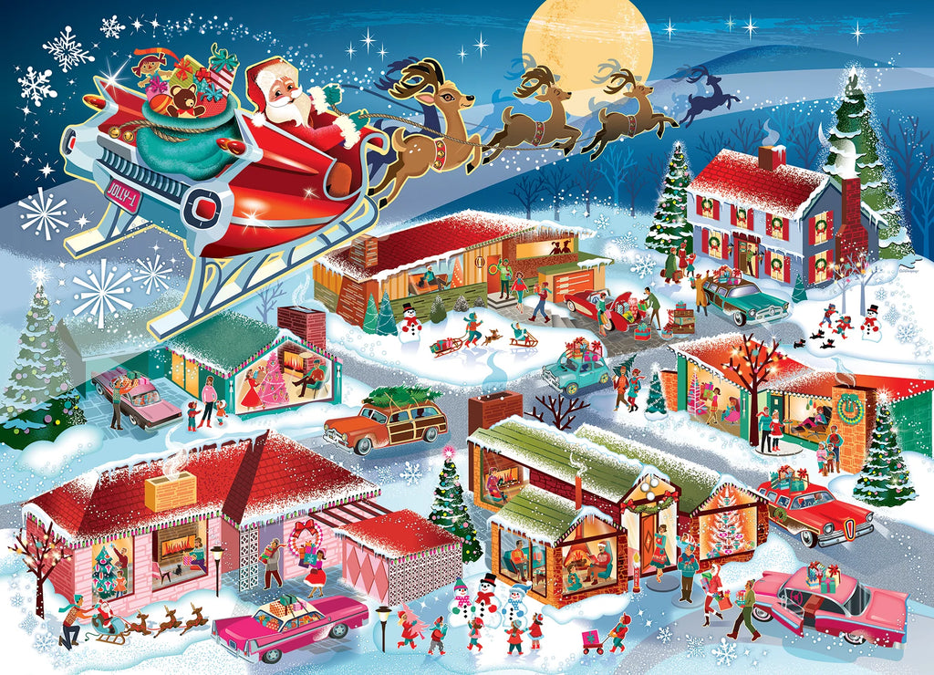 Santa's Flyby (Family) 350 Pieces - Cobble Hill Puzzles