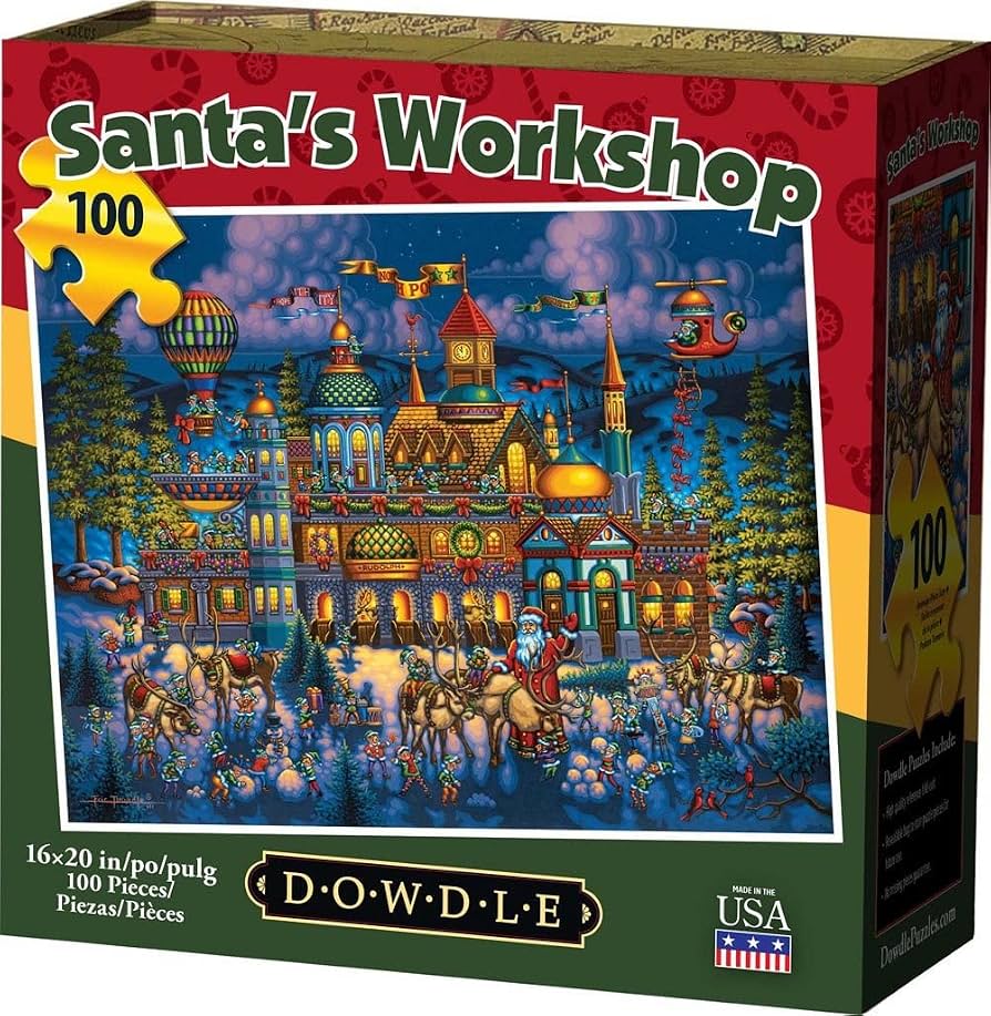 Santa's Workshop, 100 Piece Puzzle, Dowler