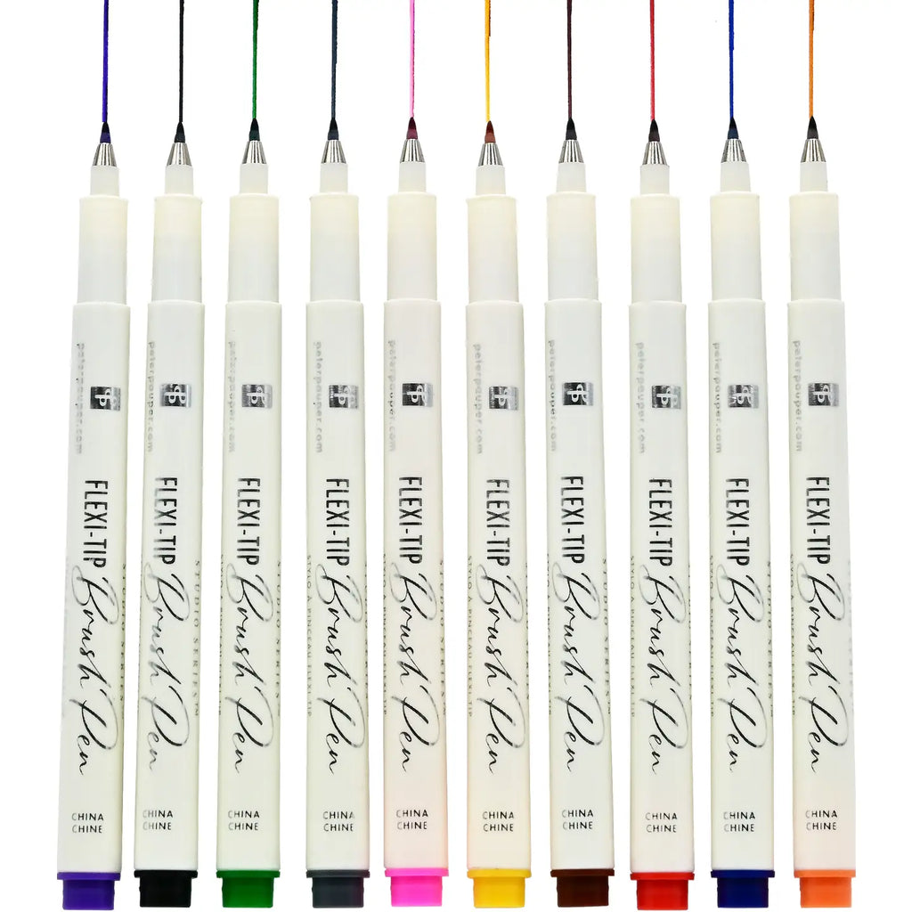 Flexi-Tip Brush Pens (Set of 10)