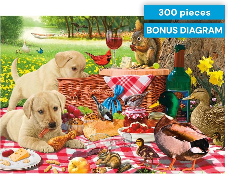 Adorable Animals, 300 Piece Puzzle, PICNIC RAIDERS