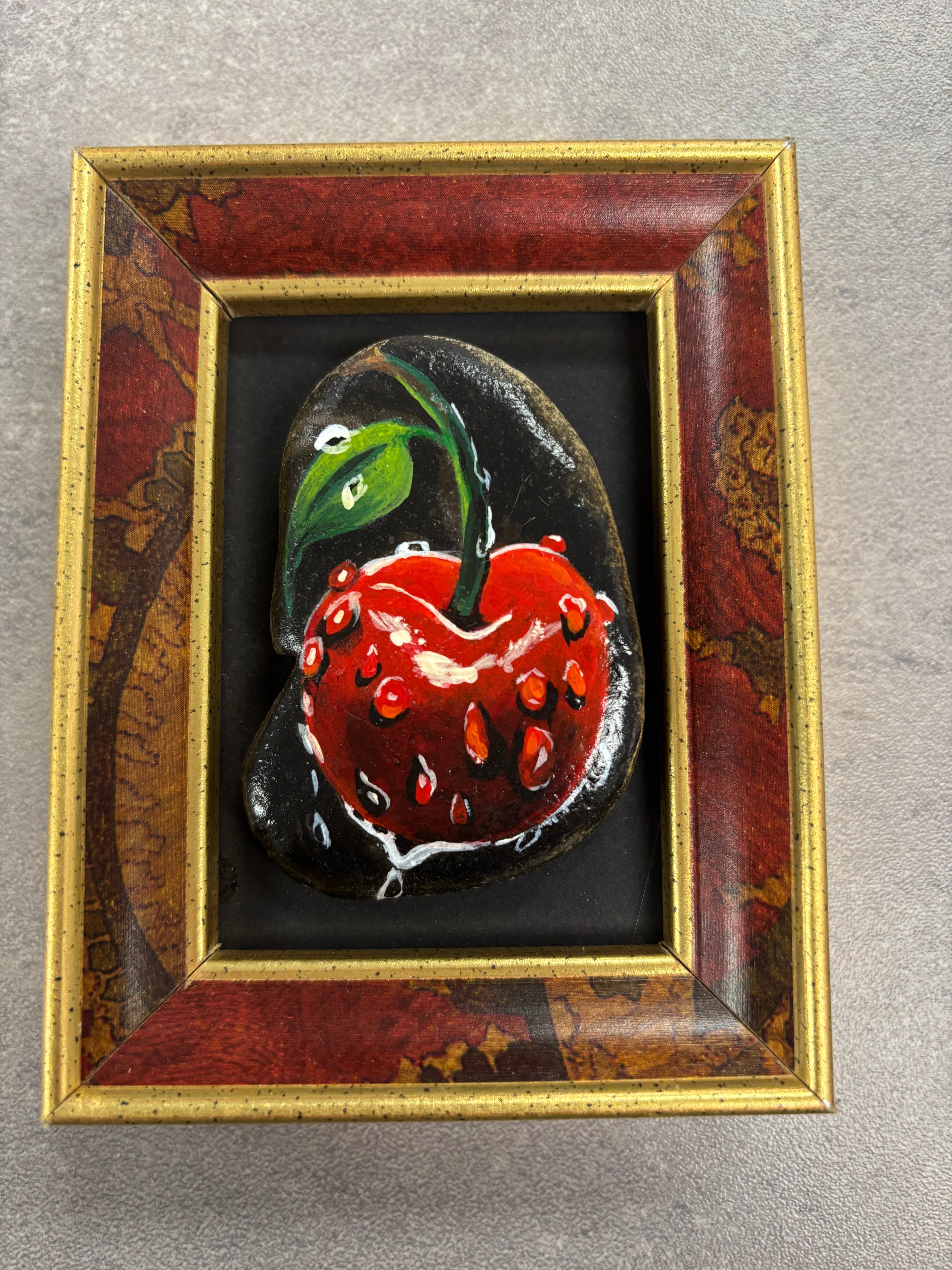 Cherry Rock Painting - Jenni Howse Art