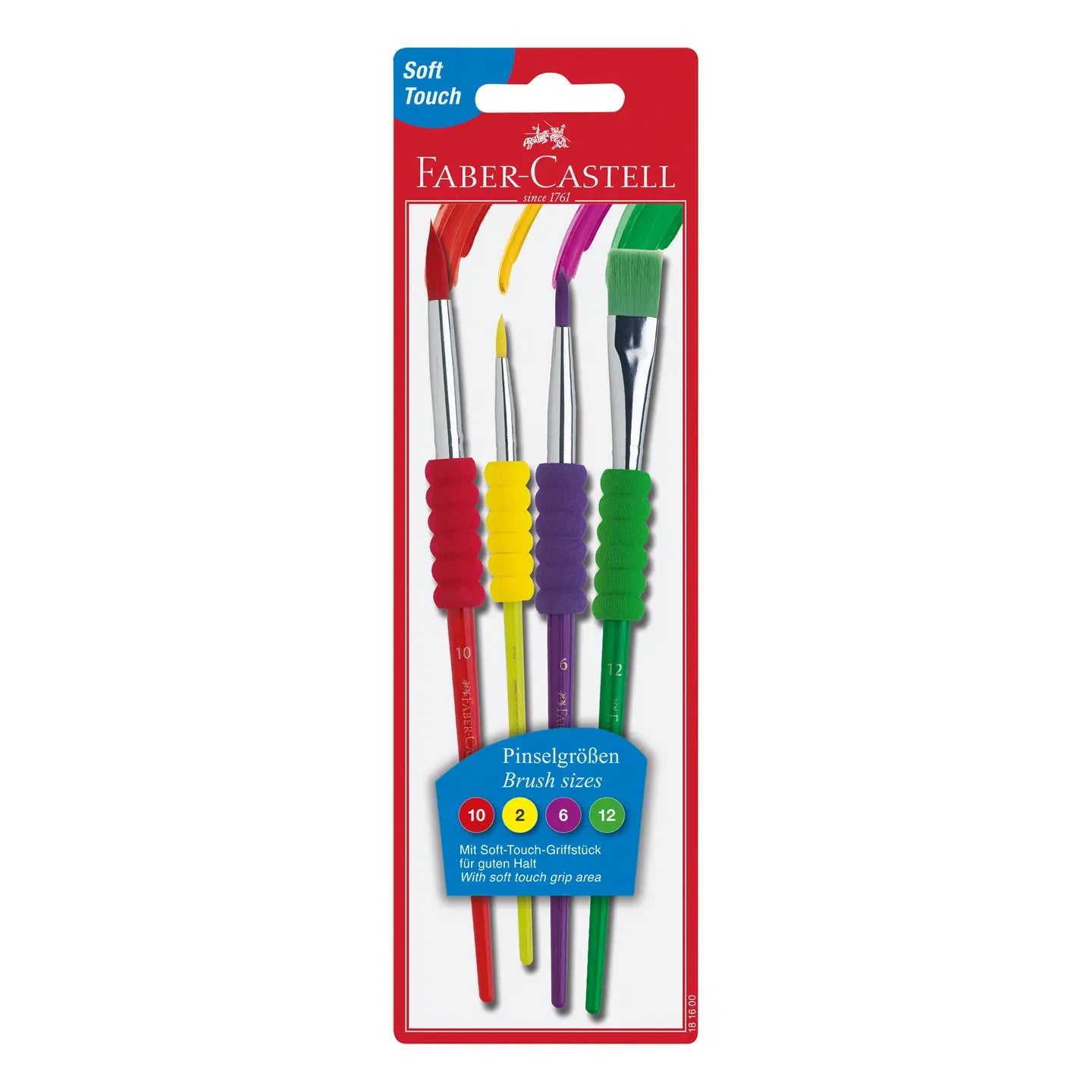 Soft Touch Paintbrushes, Assorted Sizes - Set of 4 -  Faber-Castell
