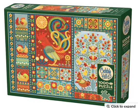 Scandi Chicken Quilt - 1000 pieces - Cobble Hill Puzzle