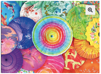 Rainbow Parasols - Buffalo Puzzle - 1000 Piece Puzzle