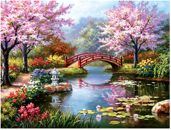 Japanese Garden in Bloom - 1000 pieces - SunsOut Puzzle