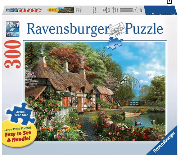 Cottage on a Lake: Ravensburger Puzzle- 300 Pieces