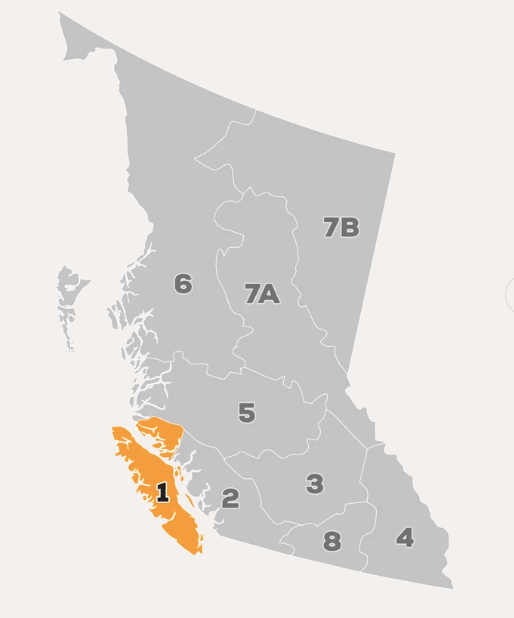 Vancouver Island BC Fishing Charts Collection