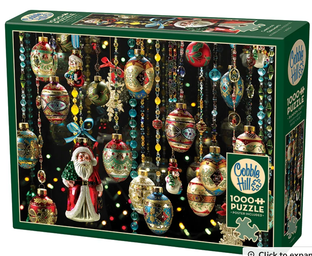 Christmas Ornaments - 1000 pieces - Cobble Hill Puzzle