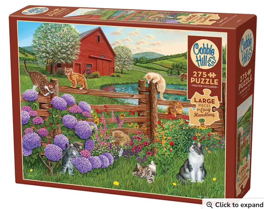Farm Cats - Cobble Hill Puzzle - 275 large pieces