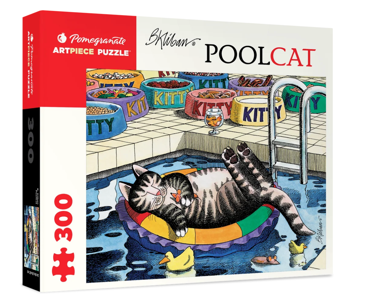 Pool Cat - Pomegranate Artpiece Puzzle - 300 Pieces