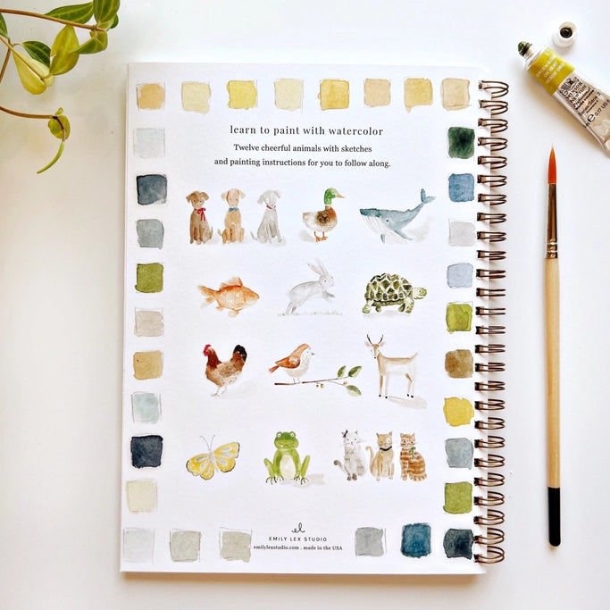 Animals Watercolor Workbook - Emily Lex Studio