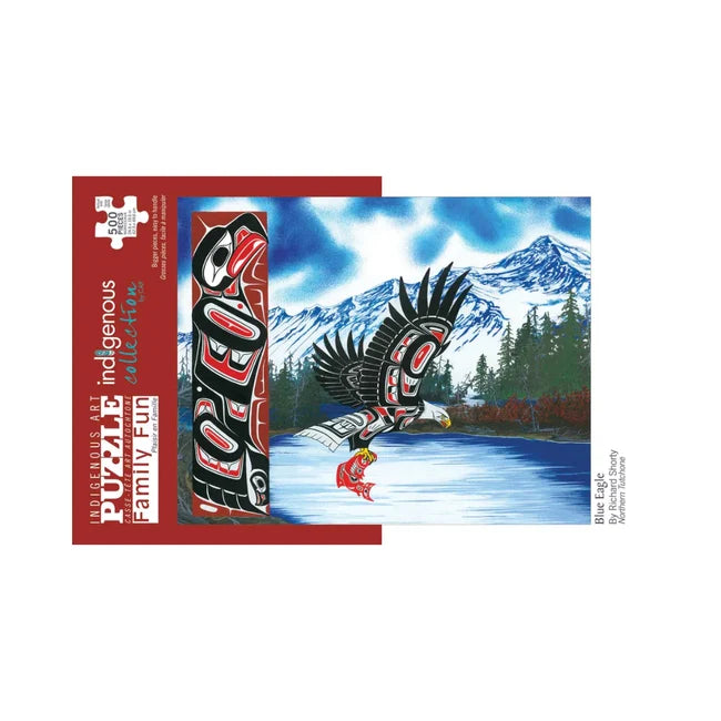 Indigenous Art Puzzle - Blue Eagle - 500 pieces