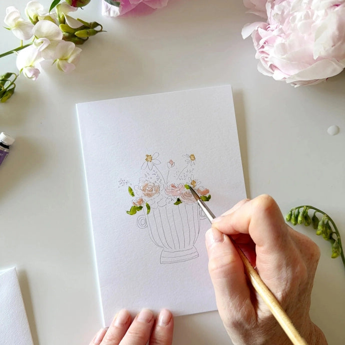 Bouquets Paintable Watercolor Notecard Set - Emily Lex Studio