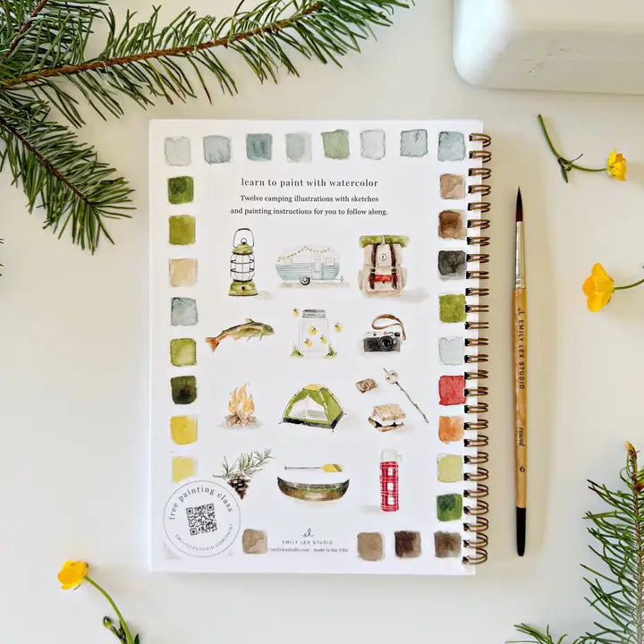 Camping Watercolor Workbook - Emily Lex Studio