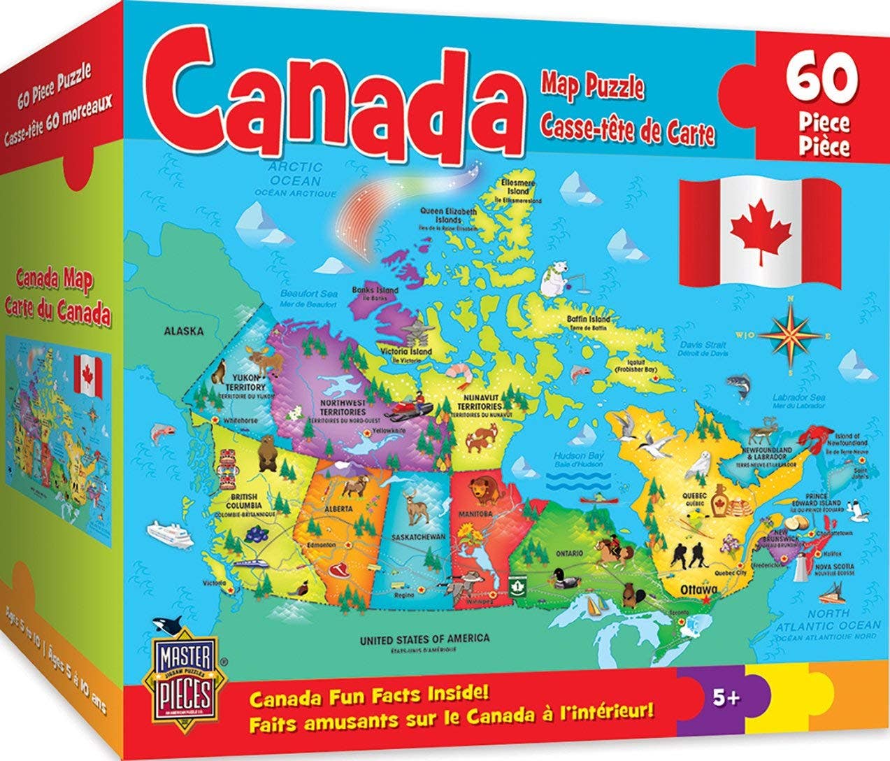 Canada Map Puzzle - 60 Pieces