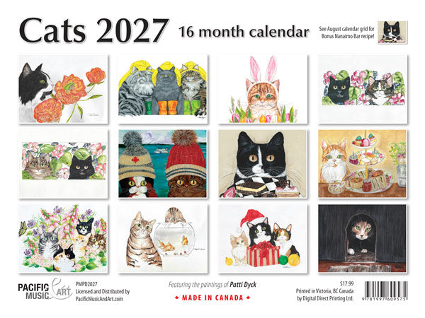 Cats 16 month Calendar 2027
