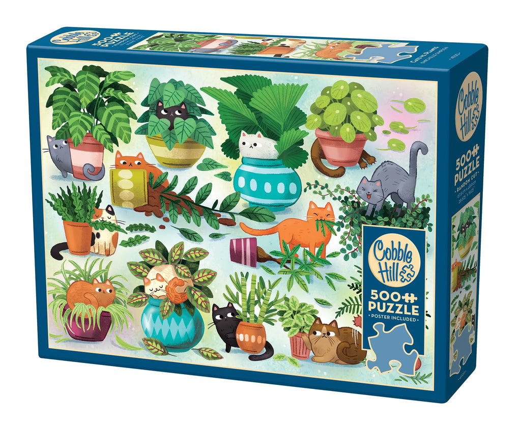 Cats vs. Plants - 500 pieces - Cobble Hill Puzzle