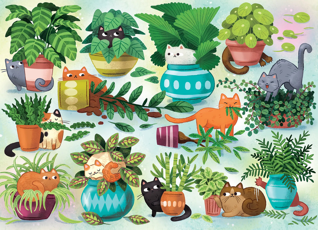 Cats vs. Plants - 500 pieces - Cobble Hill Puzzle