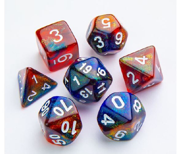Dice: 7pc: Galaxy Series: Mars