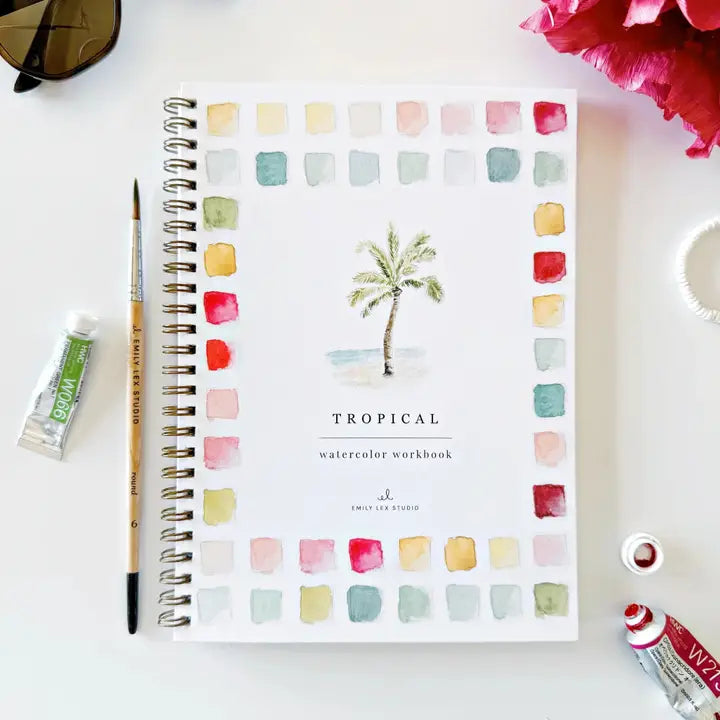 Tropical Watercolor Workbook - Emily Lex Studio