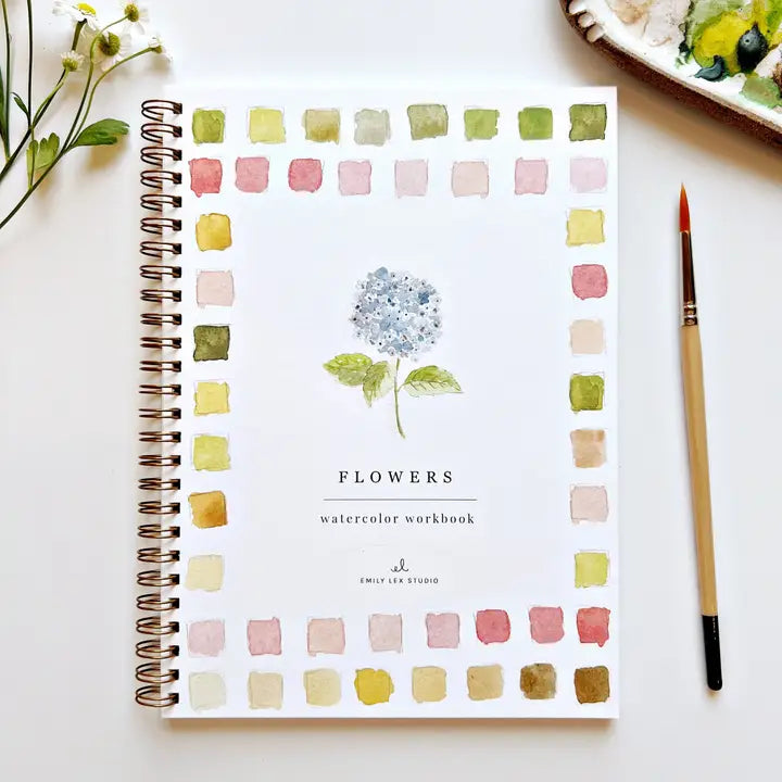 Flowers Watercolor Workbook - Emily Lex Studio