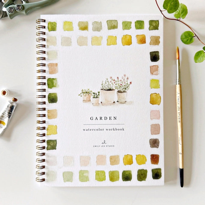 Garden Watercolor Workbook - Emily Lex Studio
