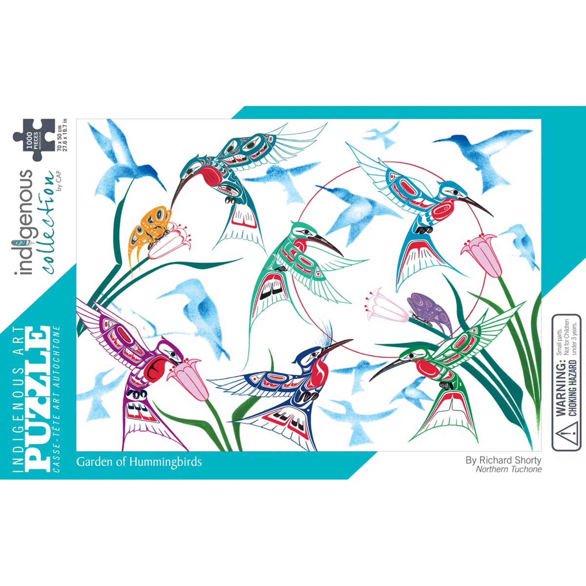 Indigenous Art Puzzle - Garden of Hummingbirds - 1000 pieces