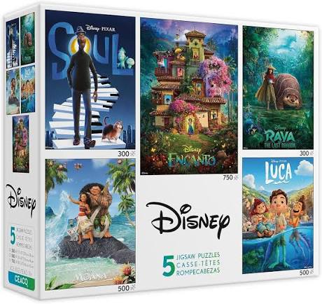 5 Jigsaw Puzzles - 300, 500, 750 pieces - Disney