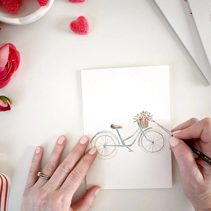 Love Sweet Love Paintable Watercolor Notecard Set - Emily Lex Studio
