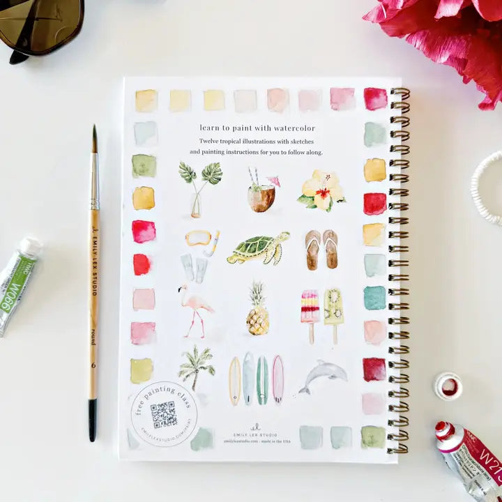 Tropical Watercolor Workbook - Emily Lex Studio