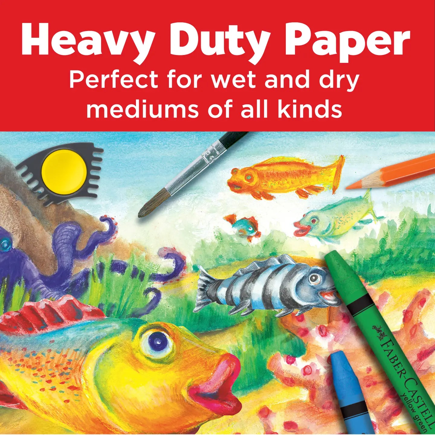 Watercolor Paint Paper Pad 9"x12" Heavy Duty- Faber-Castell