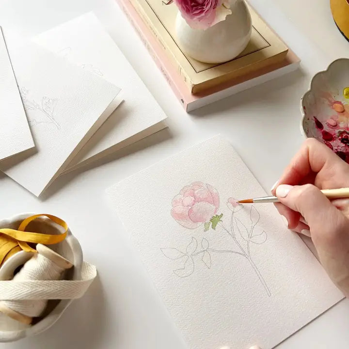 Bouquets Paintable Watercolor Notecard Set - Emily Lex Studio