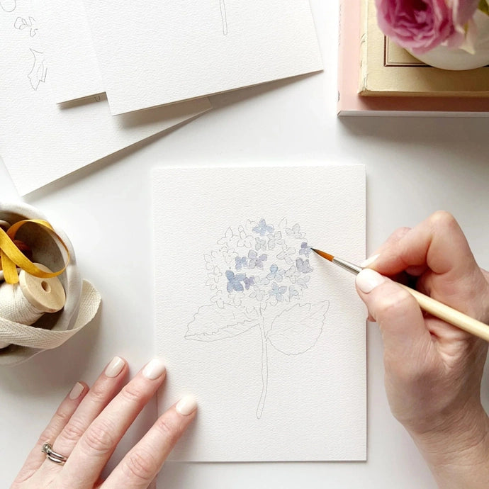 Bouquets Paintable Watercolor Notecard Set - Emily Lex Studio